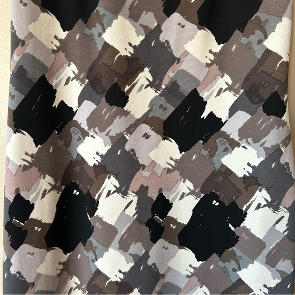 Muse Sleeveless Black & Grey Abstract Sheath Dress Size 8 - Picture 5 of 11